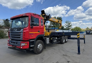 JAC N350 6×4 (35т) КМУ SQS 350-5 (14т) БОРТ 7,5×2,55×0,6м